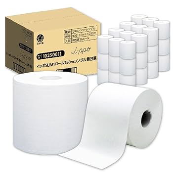 Amazon.co.jp: ゴミが出ない トイレットペーパー シングル 250m